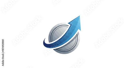 Upward Arrow Symbolizing Growth, Progress, and Success in Business and Finance