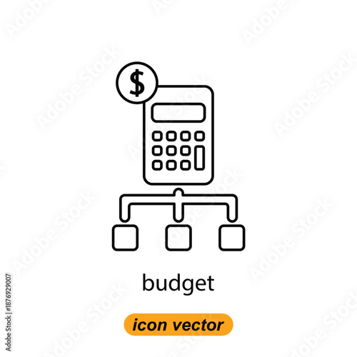budget icons. Flat illustrations of budget vector icons for the web. Vector illustrations of company icons.