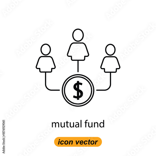 mutual fund icons. Flat illustrations of mutual fund vector icons for the web. Vector illustrations of company icons.