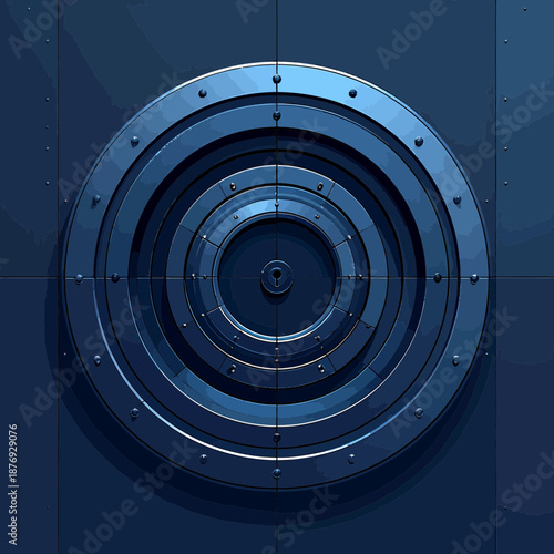 Vault Door Security: Complex Round Mechanism Technology For Protection Metallic Design