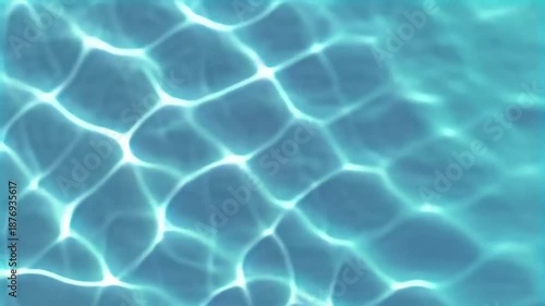Abstract Blue Water Reflections Video Background Loop, Serene Shimmering Pool Surface Texture Footage