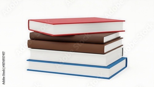 Stack of colorful hardcover books