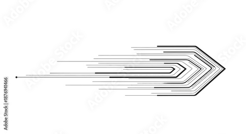 Black Arrow Motion Graphic Design Element.