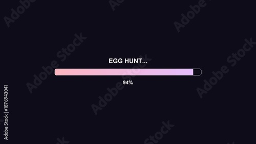 Wallpaper Mural Easter progress bar animation showing egg hunt status reaching completion at 100 percent in a digital format Torontodigital.ca