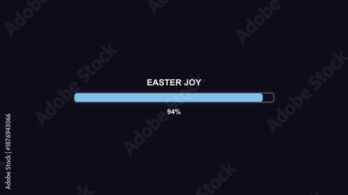 Wallpaper Mural Easter progressbar animation that shows completion reaching one hundred percent in a simple digital display during a festive event Torontodigital.ca