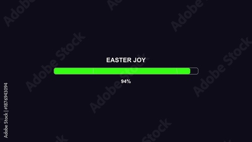 Wallpaper Mural Easter progress bar animation fills up to 100 percent for Easter joy celebration in a visual display Torontodigital.ca
