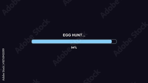 Wallpaper Mural Easter progress bar animation showing an egg hunt reaching completion at one hundred percent with a dark background Torontodigital.ca