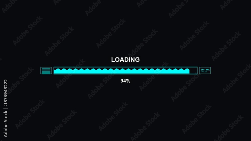 custom made wallpaper toronto digitalScience fiction progress bar animation showing loading status in a digital environment