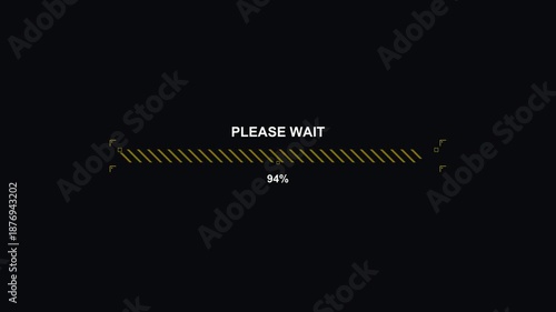 Wallpaper Mural Progress bar animation showing wait message on dark background in science fiction style Torontodigital.ca