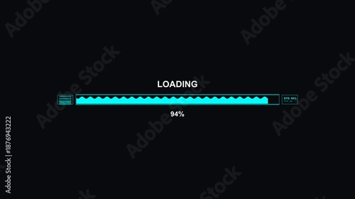 Wallpaper Mural Science fiction progress bar animation showing loading status in a digital environment Torontodigital.ca