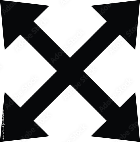 Crossed arrows symbolizing opposition and balance
