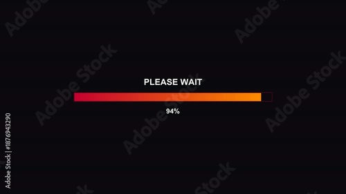 Wallpaper Mural Progress bar animation with waiting message in a sci-fi style for user interface display in a digital environment Torontodigital.ca