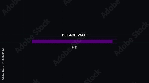 Wallpaper Mural Progress bar animation showing 100 percent completion in a science fiction style with a dark background and bright colors for user interaction Torontodigital.ca