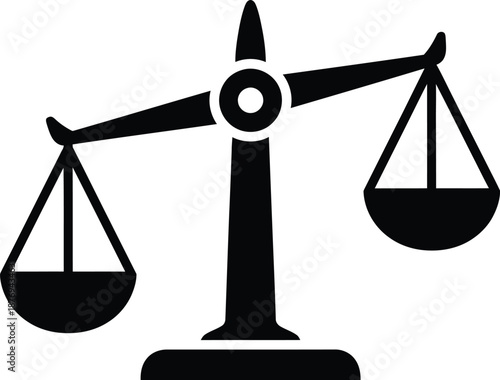 Balance scale illustration with equal weights