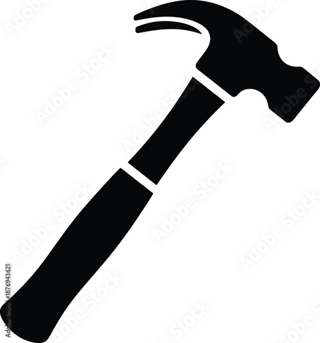 Hammer icon on white background