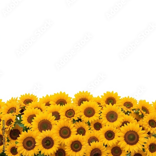 sunflowers on white background