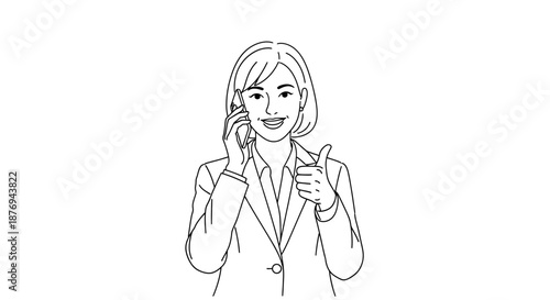 Woman Talking on Mobile Phone.