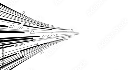 Black and White Paper Layers Stacked Together.