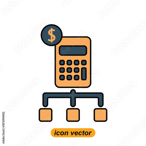 budget icons. Flat illustrations of budget vector icons for the web. Vector illustrations of company icons.