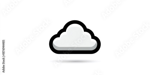 Cloud computing storing data network symbol icon