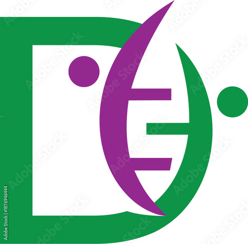Letter D DNA logo design