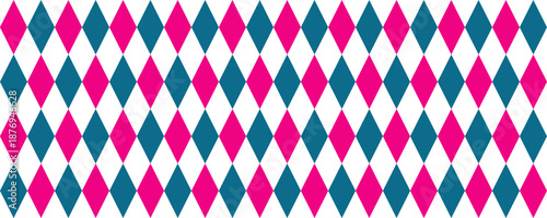Harlequin, Circus Checkered seamless pattern