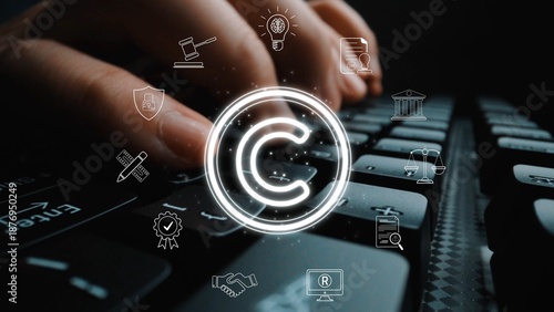 Copyright protection highlights copyright, intellectual property, and legal ownership through law, verification, and secure digital rights Marrow © InfiniteFlow