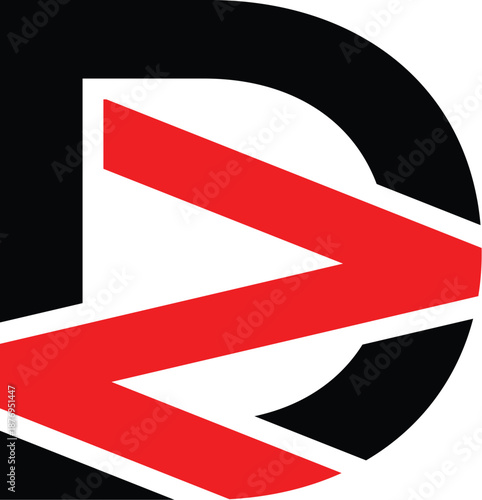 Letter DZ, ZD minimalist logo