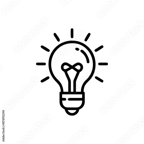 Light bulb vector icon illustration representing idea and creativity