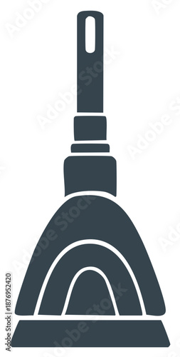 Household cleaning dustpan and hand brush tool icon vector illustration