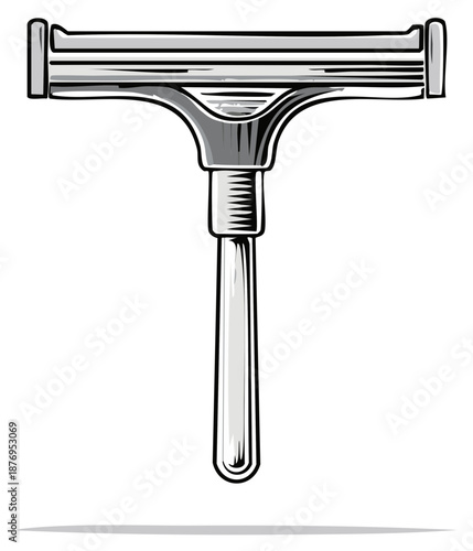 Classic style safety razor illustration sharp blades for men's grooming and personal hygiene