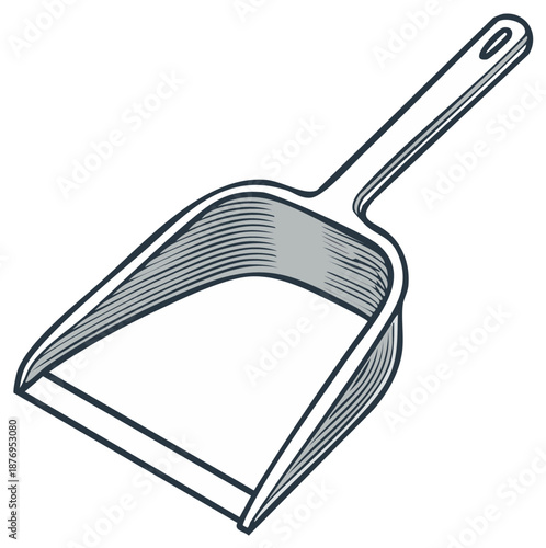 Handheld Dustpan with Long Handle for Scooping Debris