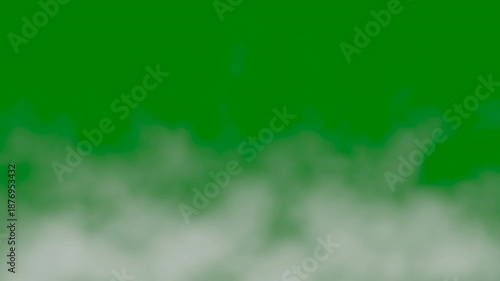 Smoke, fog or mist effect - Loop overlay effect with green chroma key screen. Stock royalty free animation