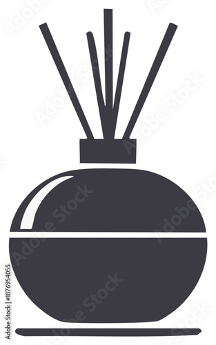 Elegant Reed Diffuser Illustration for Home Decor and Aromatherapy