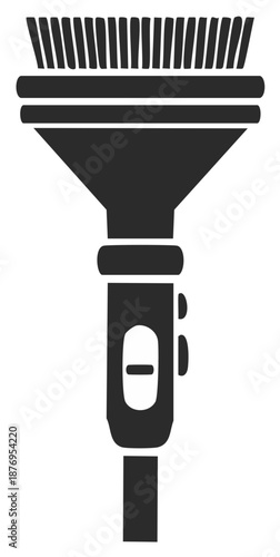 Stylized Darkroom Light Painting Tool Silhouette Icon Illustration