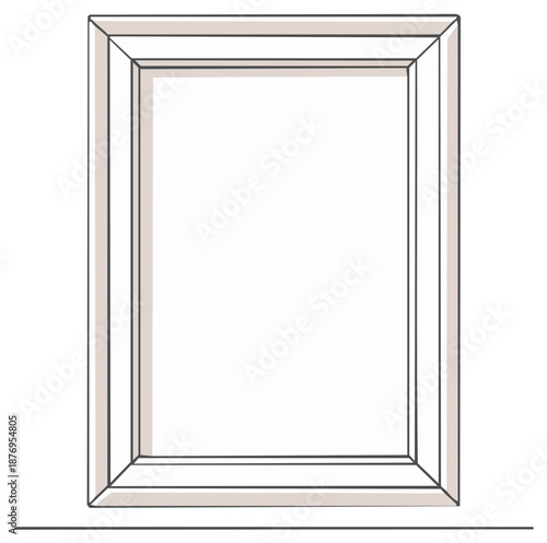 Decorative border frame rectangle shape vector illustration for image presentation or text