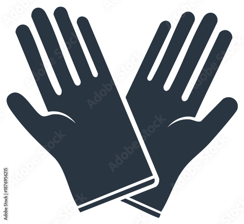 Two protective latex gloves with long cuffs for safety against infectious environments and germs