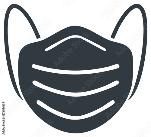 Protective Face Mask Protection From Viruses and Bacteria Medical Face Covering Illustration