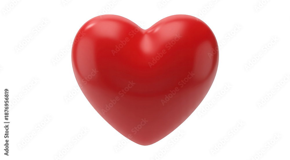 Fototapeta premium Red Heart Shape love symbol isolated on a transparent background