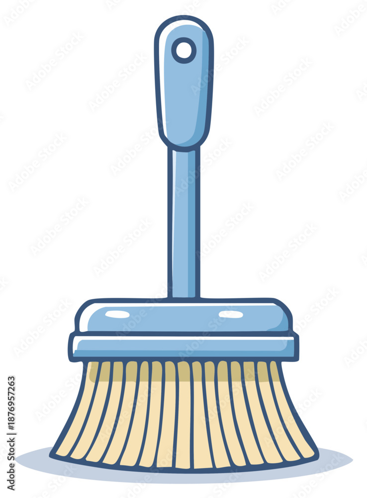 custom made wallpaper toronto digitalCartoon Broom Illustration, Isolated on a White Background