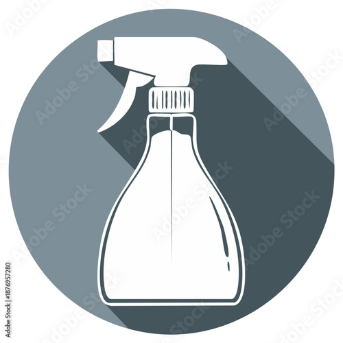 Wallpaper Mural Cleaning spray bottle flat icon with long shadow vector illustration Torontodigital.ca