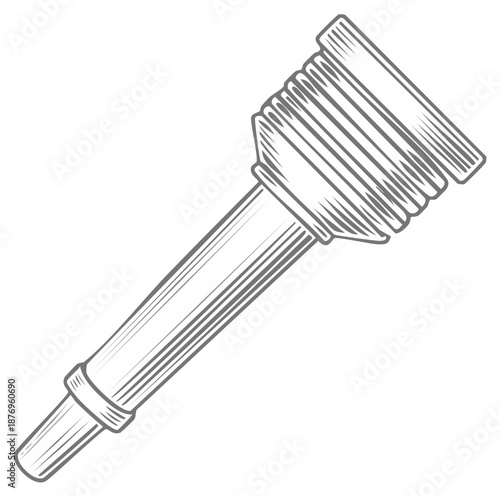 Vintage Sketch of a Spark Plug with Detailed Engraving Style