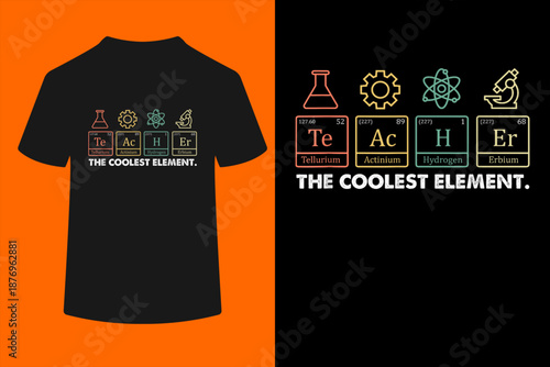 Vintage The Coolest Element Periodic Table Chemist Teacher T-Shirt
