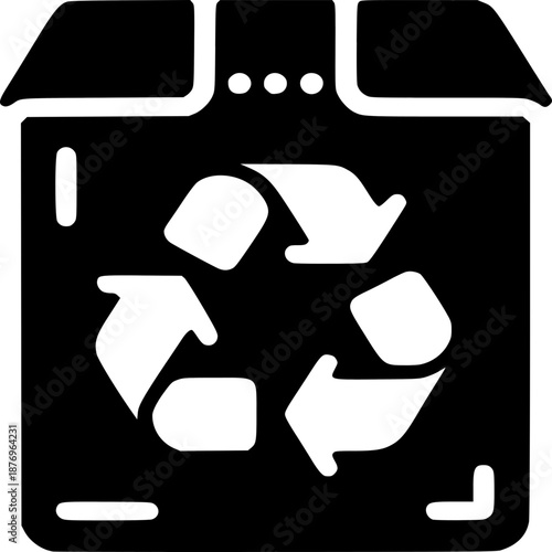 Recycle cardboard: An evocative image of a cardboard box emblazoned with the globally recognized recycling symbol. It's a visual ode to environmental consciousness.
