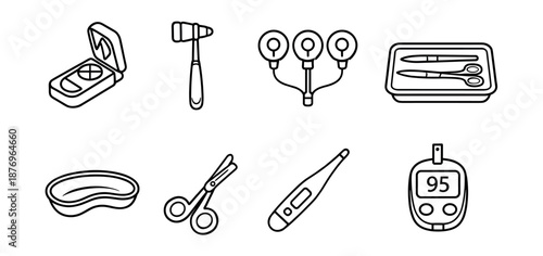 Medical Equipment Line Drawings