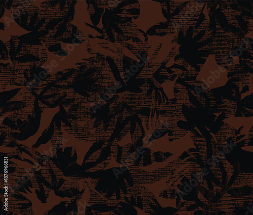 Tropical seamless pattern with dotted palm leaves silhouettes in retro colors. Jungle stipple vector art. Luxury halftone art. Exotic background for summer design, swimwear, t-shirt, fabric, wallpaper