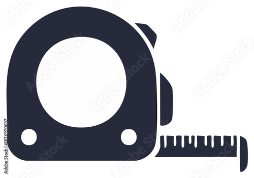 Utility Measuring Tape Tool Icon for Accurate Measurement in Construction and Design