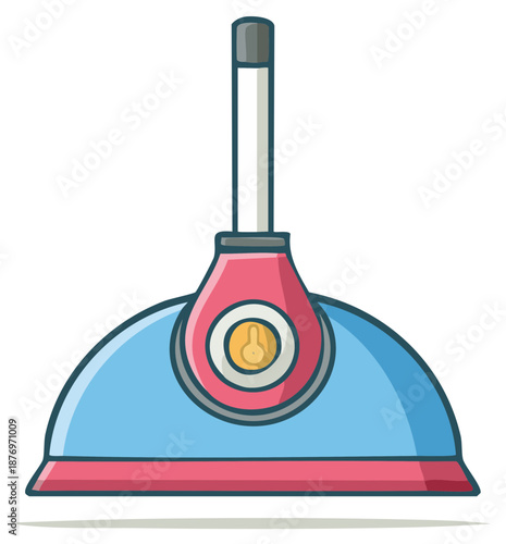 Vibrant cartoon plunger illustration for plumbing home repair and bathroom maintenance