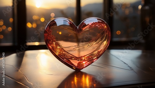 Verre En Forme De Coeur