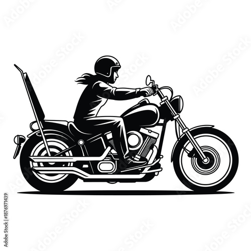 a person riding motorcycle with a guitar on the back